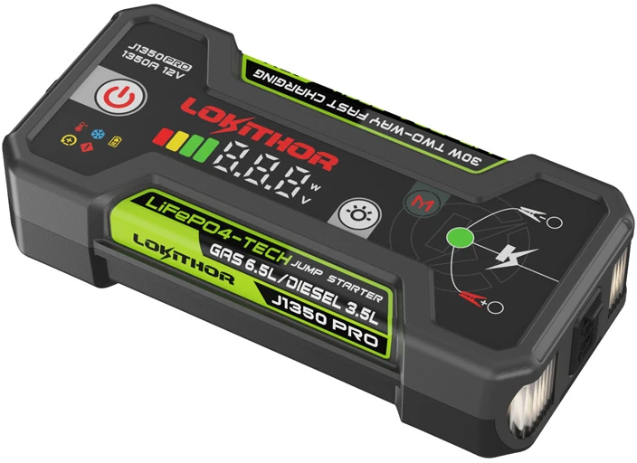 Lokithor J1350 Pro įkroviklis su LED ekranu