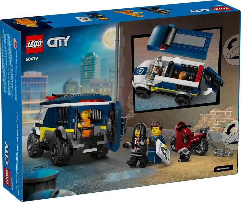„LEGO® City“ policijos kalinių gabenimo furgonas, konstravimo žaislas, 60479