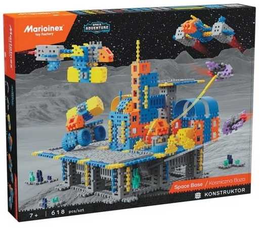 MARIOINEX mini vafliniai konstravimo kaladėlės, kosmoso pagrindas, 618 detalių