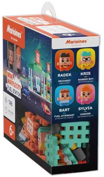 MARIOINEX Mini Waffle City statybiniai kaladėlės degalinė, 148 detalės
