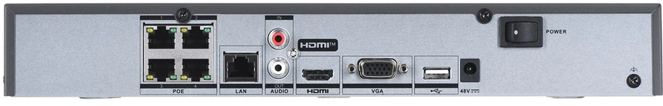 Tinklo Vaizdo Įrašymo Įrenginys - Hikvision DS-7604NXI-K1/4P 4CH 16TB PoE Juodas