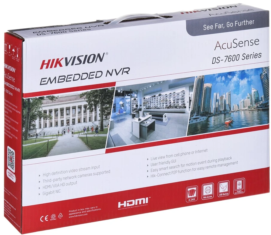 Tinklo Vaizdo Įrašymo Įrenginys - Hikvision DS-7604NXI-K1/4P 4CH 16TB PoE Juodas