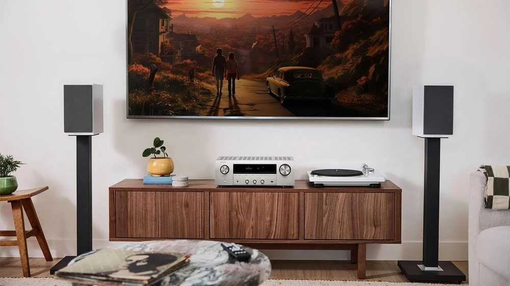 Muzikinis centras Denon DRA-900H 100W - 2.2 Chanel 100W 8K AV imtuvas su įmontuotu HEOS®, sidabrinis