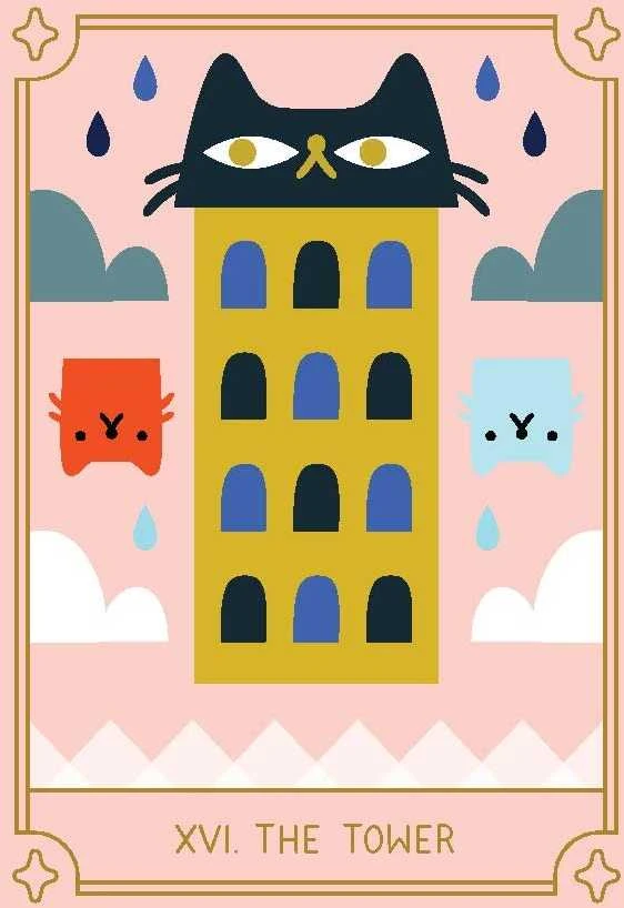 Sterling Ethos Taro kortų rinkinys - Mystic Cats Tarot 78 Kortos 96 Puslapių Gidas