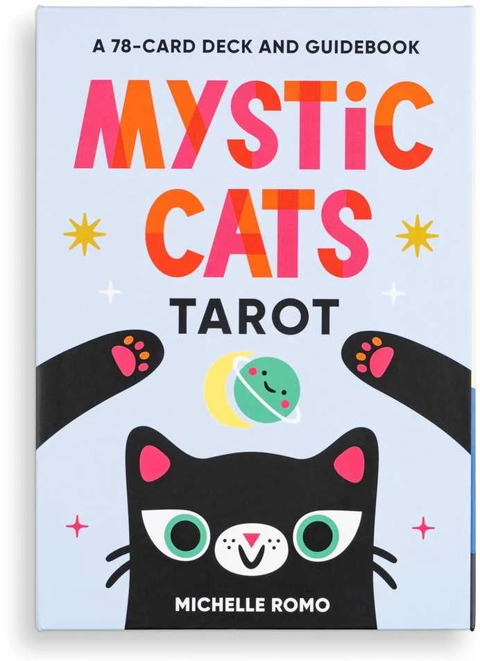 Sterling Ethos Taro kortų rinkinys - Mystic Cats Tarot 78 Kortos 96 Puslapių Gidas