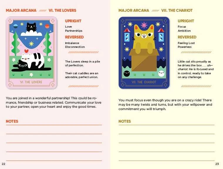 Sterling Ethos Taro kortų rinkinys - Mystic Cats Tarot 78 Kortos 96 Puslapių Gidas