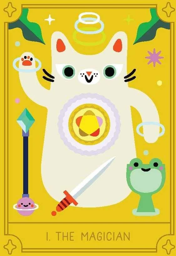 Sterling Ethos Taro kortų rinkinys - Mystic Cats Tarot 78 Kortos 96 Puslapių Gidas