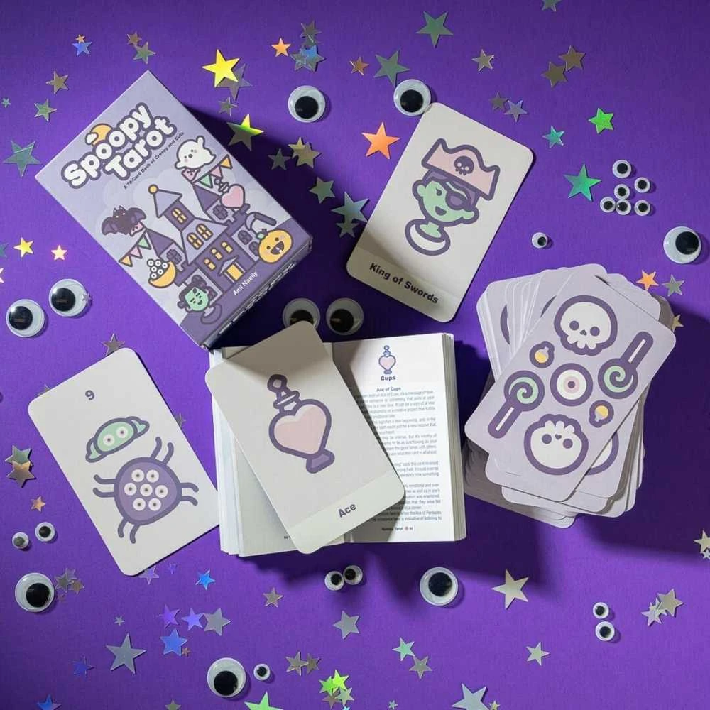 Sterling Ethos Taro kortų rinkinys - Spoopy Tarot 78 Kortų su Gido Knyga 512g