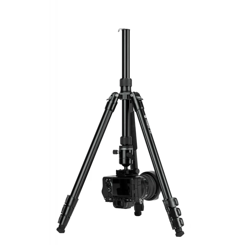 Stovas - Fotopro A5i Aliuminio Stovas Su FPH-55QS Kamuoliniu Galvute 10 Kg Apkrova 205 Cm Aukštis Juodas