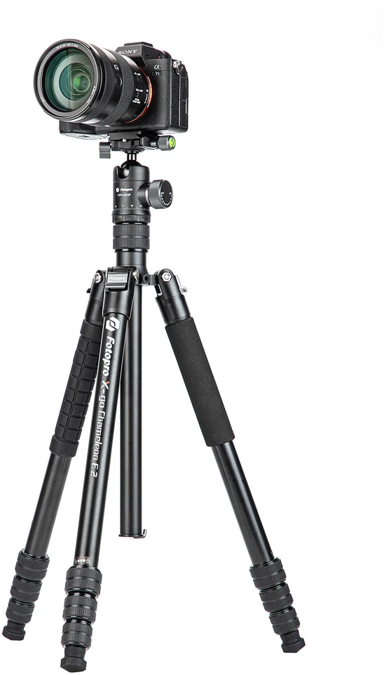 Fotoaparato Trikojis - Fotopro X Go Chameleon E 2 Aliumininis, 43,7–158,5 cm, 10 kg, 360° Rutulinė Galvutė