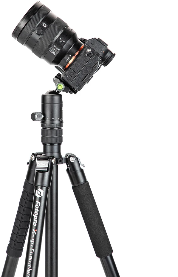 Fotoaparato Trikojis - Fotopro X Go Chameleon E 2 Aliumininis, 43,7–158,5 cm, 10 kg, 360° Rutulinė Galvutė