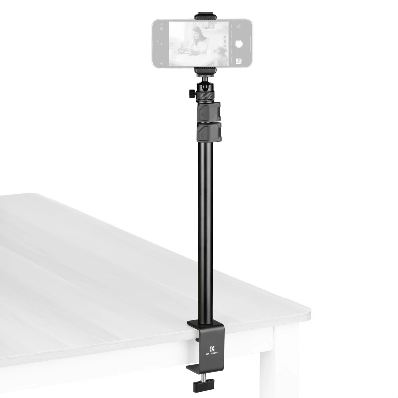 Stovas - K&F Concept C-Clamp Desktop Stand, 37-91cm, 10kg, Juodas