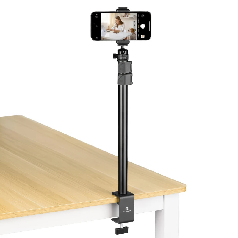 Stovas - K&F Concept C-Clamp Desktop Stand, 37-91cm, 10kg, Juodas