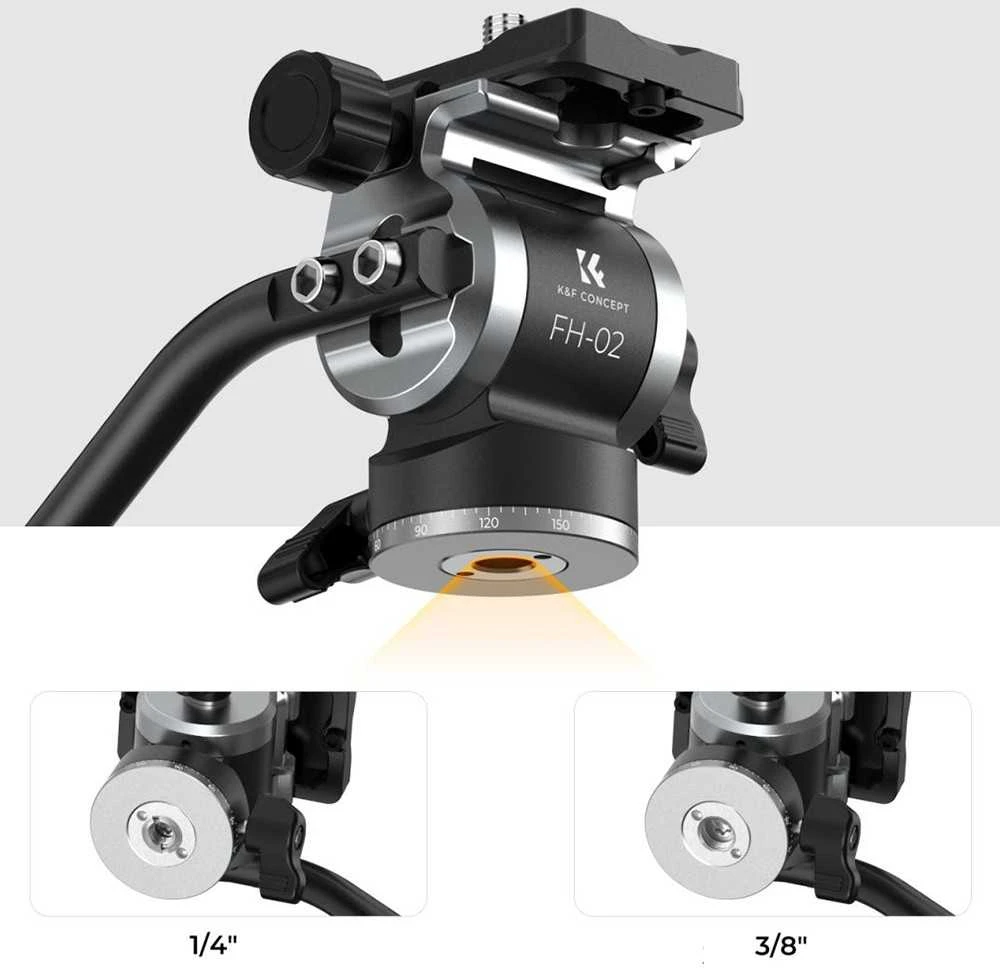 Stovas - K&F Concept FH-02 2D Aliuminio Lydinio 3kg Apkrovos Talpa