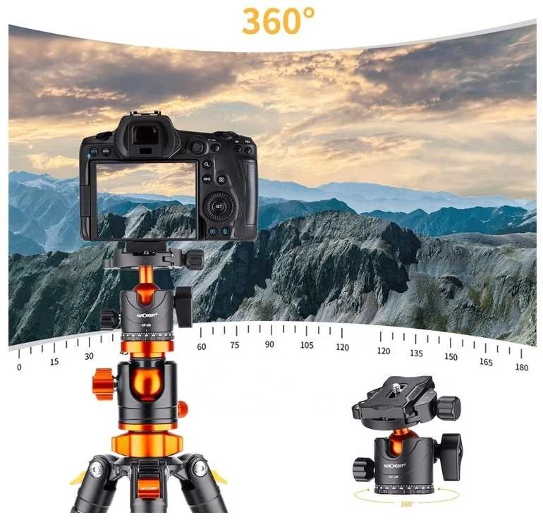 Stovas - K&F Concept T254A4 190cm 4kg Apkrovos Monopodo Funkcija