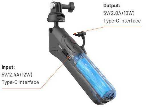 PGYTECH Caplock MantisPod maitinimo trikojis, skirtas Gopro Hero