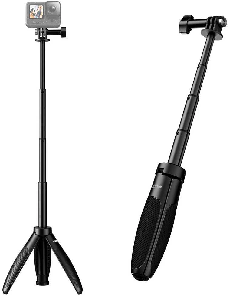 Stovas - Telesin S1-MNP-01 2-in-1 Kompaktiškas Monopodas Reguliuojamo Aukščio 12.5-38cm