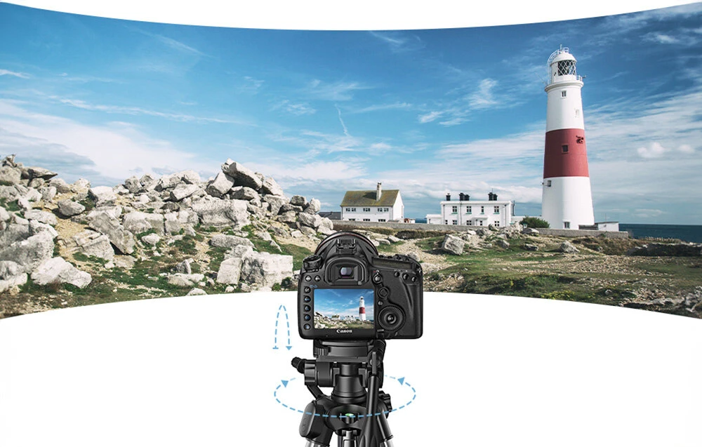 Professional Ugreen LP661 tripod for and cameras - juodos spalvos and pilkos spalvos