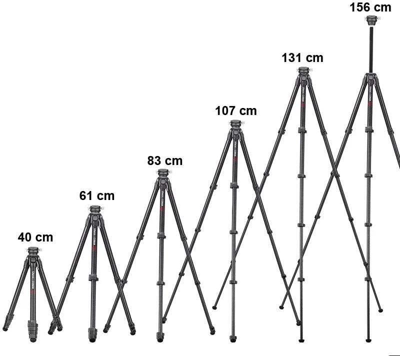 Stovas - Ulanzi COMAN ZERO-Y Anglies Pluoštas 156cm 18kg Apkrova