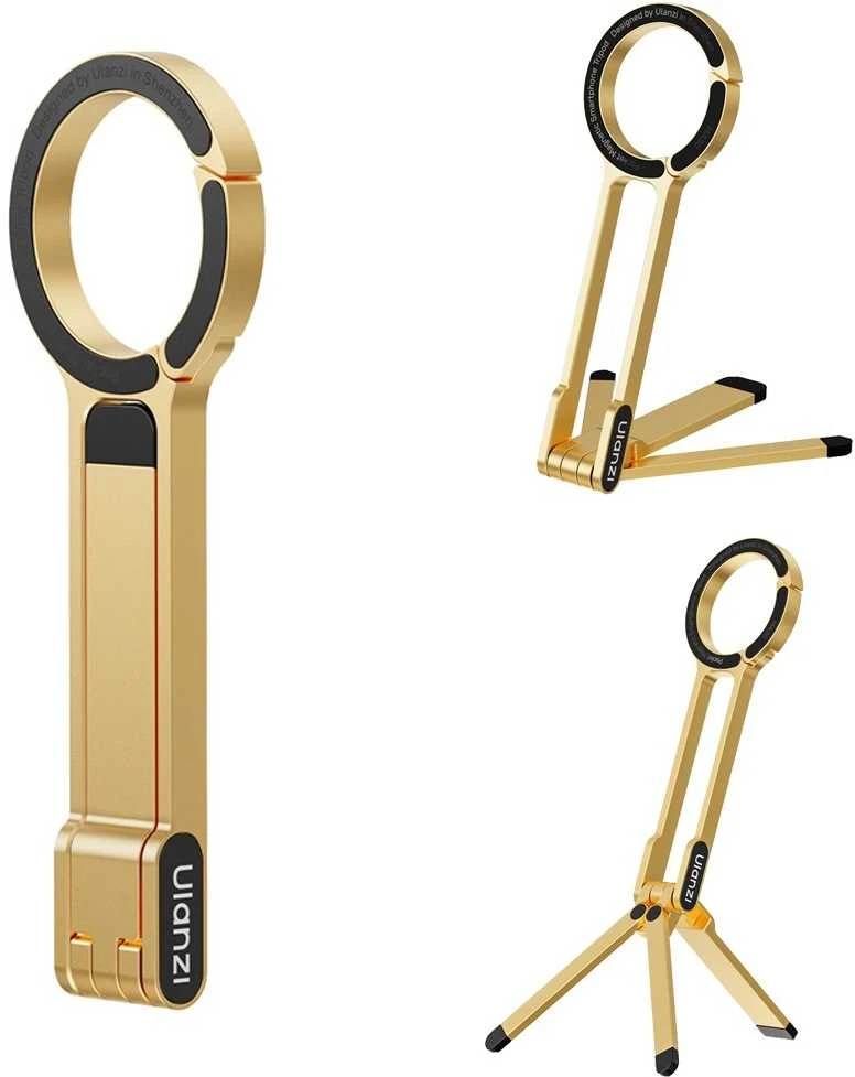 Stovas - ULANZI MA30 Mini MagSafe Aliuminio iPhone Stovas Auksinis