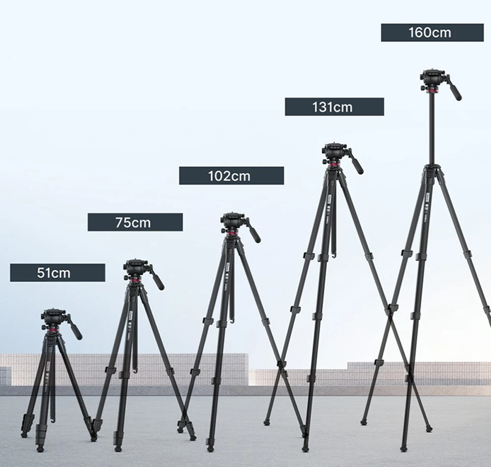 Stovas - Ulanzi OMBRA XIANG 160cm Reguliuojamo Aukščio 2D Galva 1.3kg