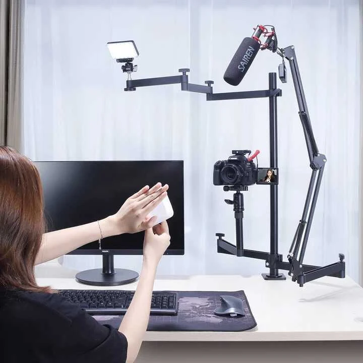 Stovas - Ulanzi UURig Table Top Live Broadcast Stand Adjustable Height Juodas