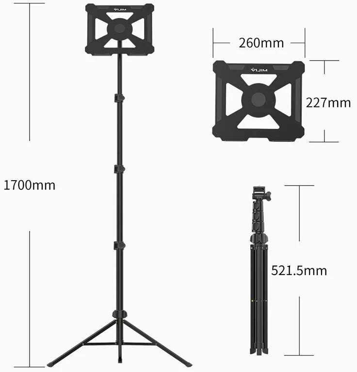 Stovas - Ulanzi VIJIM LT01 Lengvas Reguliuojamas Stovas 60-150cm Juodas