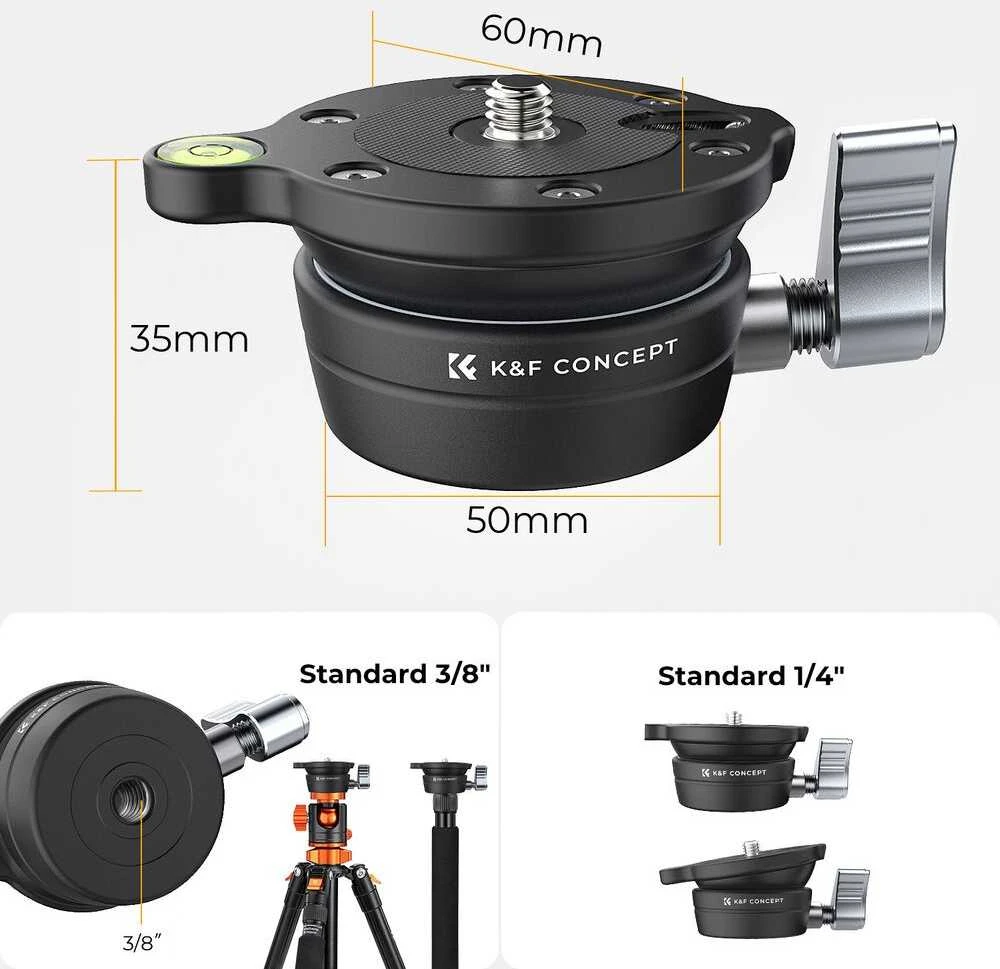 Stovo Galva - K&F Concept LB-60 360° Sukimosi 10 kg Apkrovos Talpa