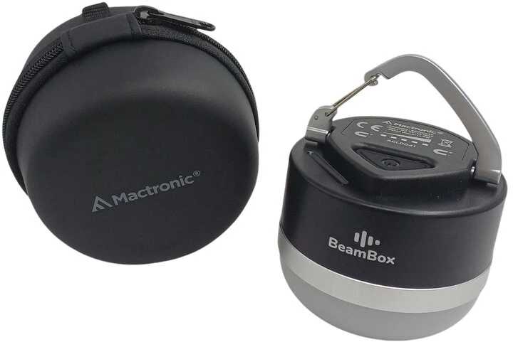 Stovyklavimo Lempa - Mactronic Beambox ACL0041, 160 Liumenų, Bluetooth Garsiakalbis, Atsparus Vandeniui