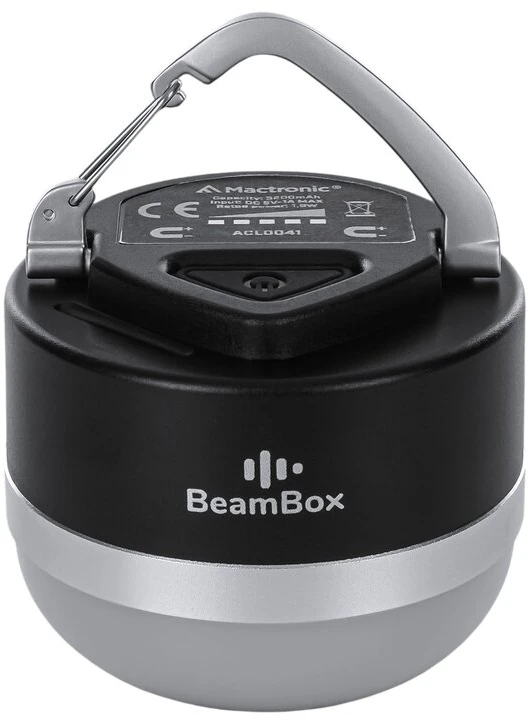 Stovyklavimo Lempa - Mactronic Beambox ACL0041, 160 Liumenų, Bluetooth Garsiakalbis, Atsparus Vandeniui