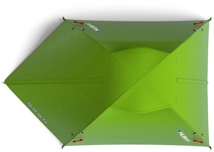 Husky SAWAJ 2 two-person trekking tent, 215 × 230 × 120 cm, 2.2kg, žalias
