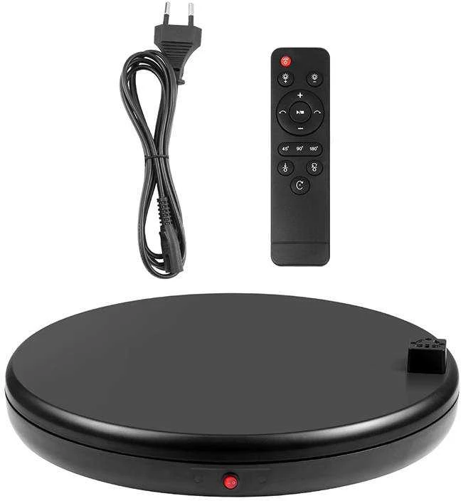 Puluz besisukantis stendas su maitinimo lizdu 45 cm (juodas)