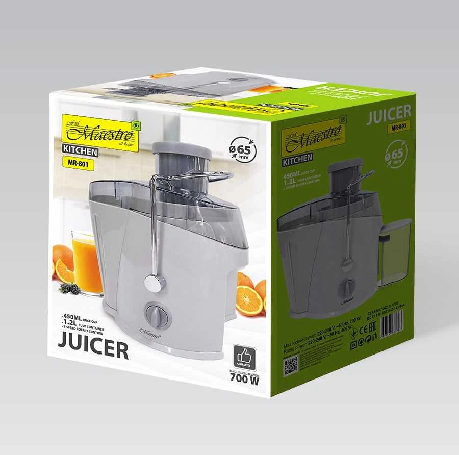 Sulčiaspaudė Feel Maestro MR-801, 700 W, pilka