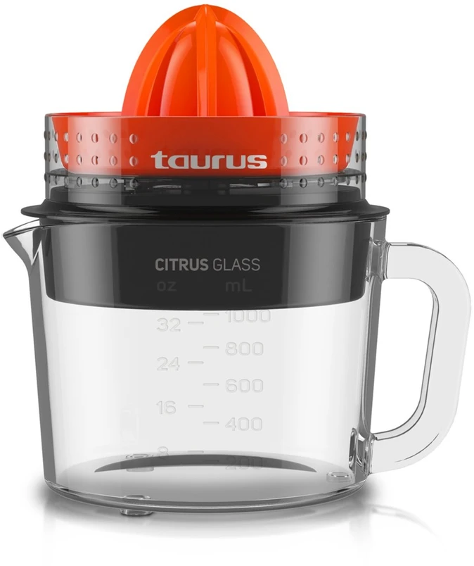 Citrusinių vaisių sulčiaspaudė Taurus CITRUSGLASS, su permatomu indu