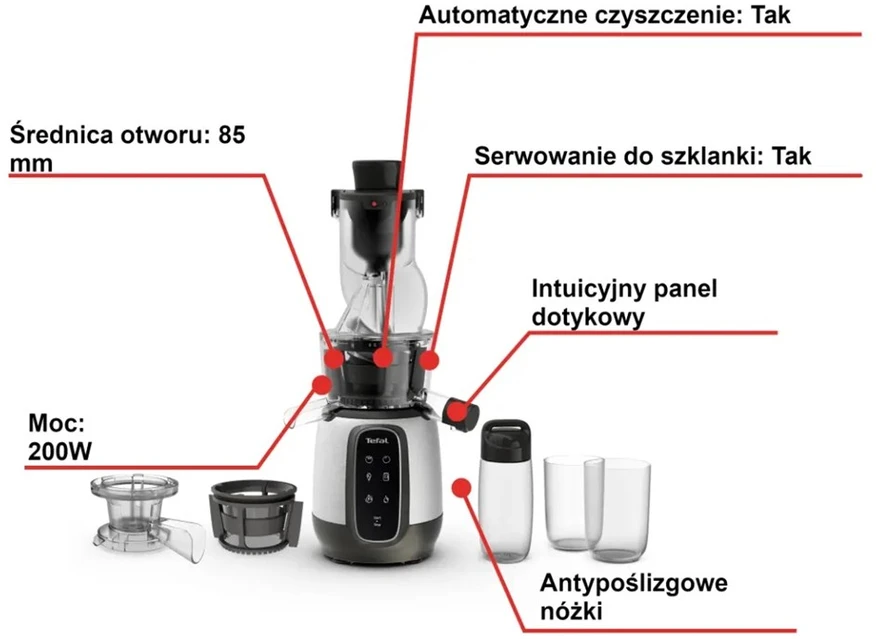 Lėtaeigė sulčiaspaudė Tefal Ultra Juice Digit ZC605D38