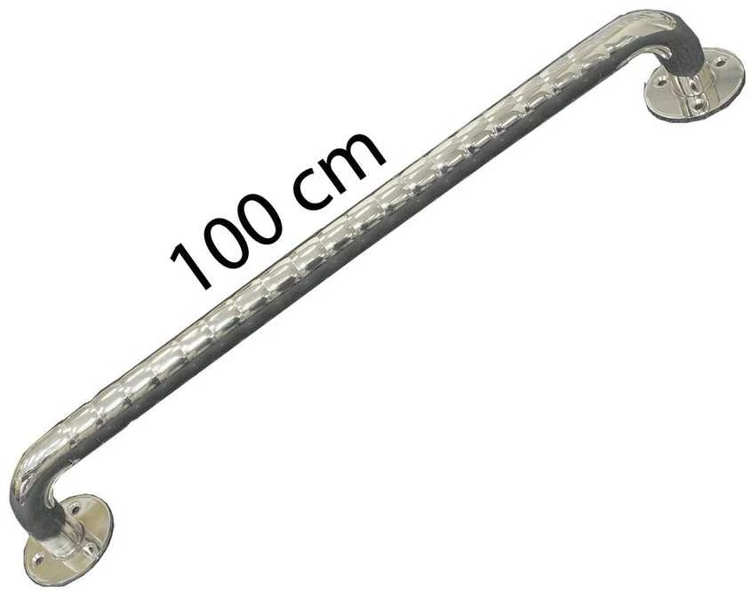 Sundo Vonios Turėklas - Nerūdijantis Plienas 100 cm Ergonomiškas Sidabrinis