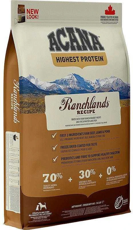 Šunų Maistas - Acana Highest Protein Ranchlands 6 Kg