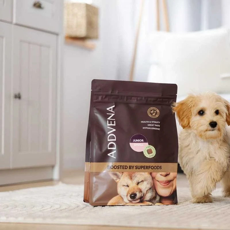Šunų maistas - ADDVENA Boosted by Superfoods Junior Small jautiena 2.5kg