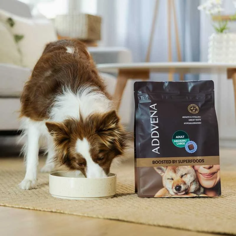 Šunų maistas - ADDVENA Boosted by Superfoods Suaugusiųjų Vidutinio/Didelio Mėsos 2.5kg