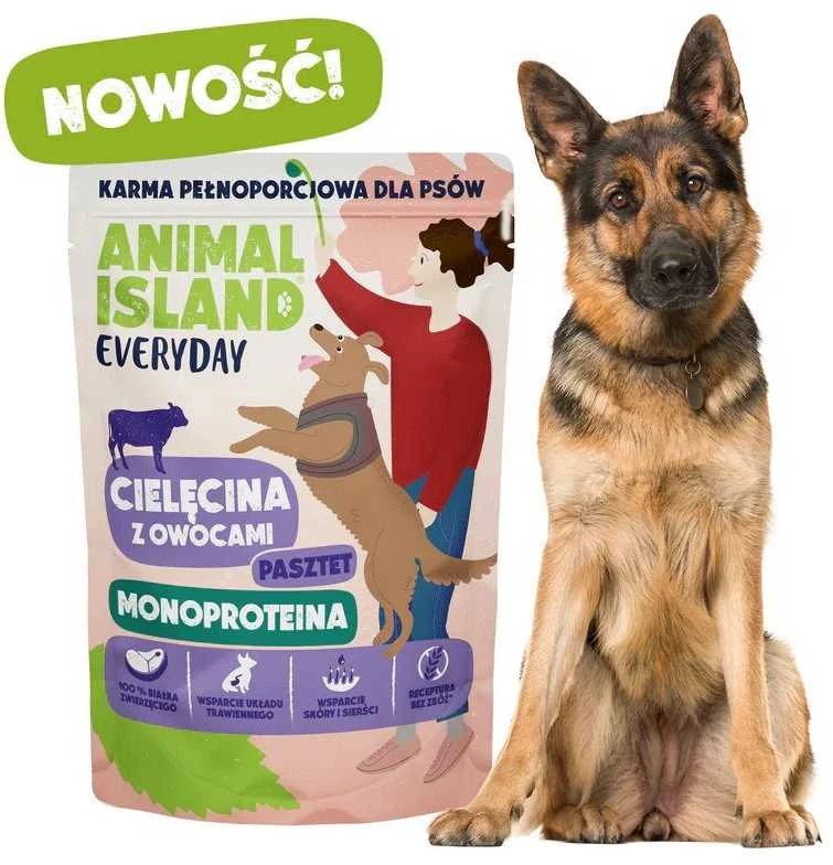 Šunų maistas - ANIMAL ISLAND Kasdienis Monoproteininis Veršienos/Anties 9x300g