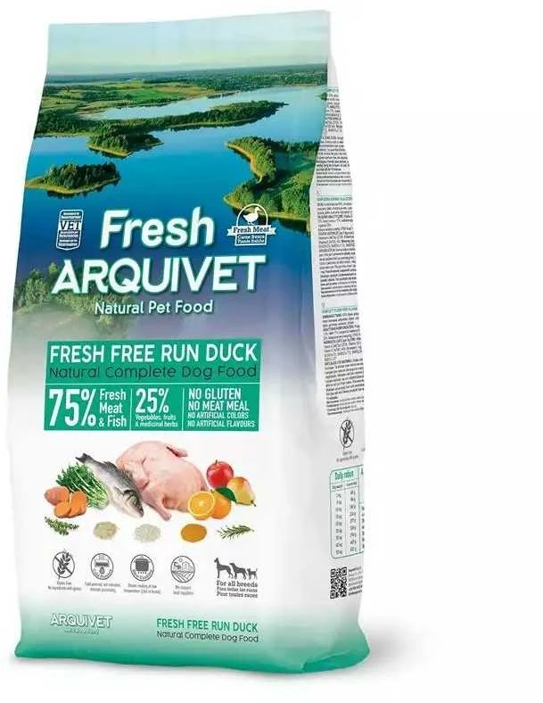 Šunų Maistas - Arquivet Šviežia Antis Su Vandenyno Žuvimis - Pusiau Drėgnas - 10 kg
