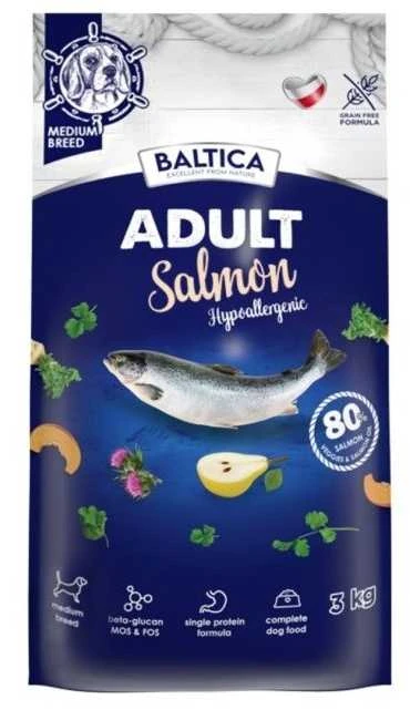 BALTICA Excellent Hypoallergenic Adult Medium breeds lašiša – sausas Maistas šunims – 3kg