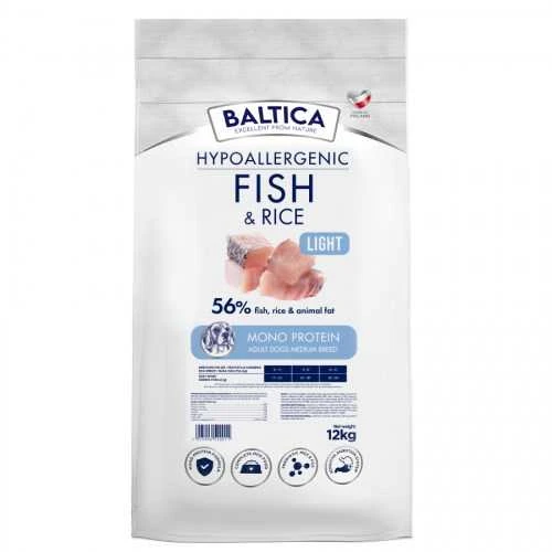 BALTICA Nutraceutic Hypoallergenic Light M žuvis with ryžiai – sausas Maistas šunims – 12kg