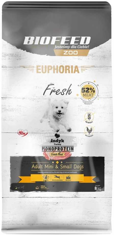 Šunų Maistas - BIOFEED Euphoria Fresh Adult Mini & Small kalakutiena 8kg
