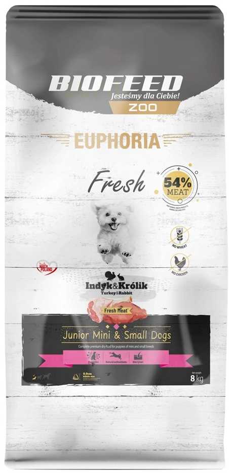 Šunų Maistas - BIOFEED Euphoria Fresh Junior Mini & Small Kalakutiena su Triušiu 8kg