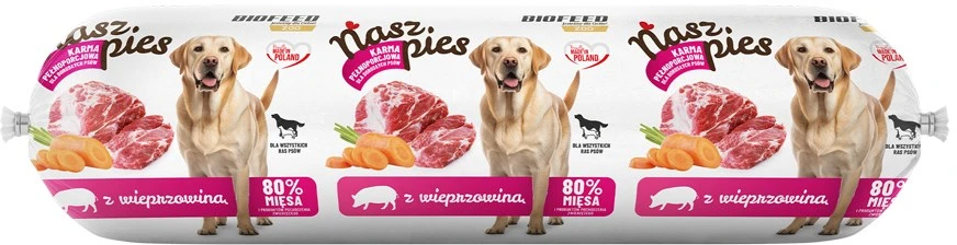 Euphoria BIOFEED Mūsų Šuo Paštetas su kiauliena – šlapias pašaras šunims – 1000 g
