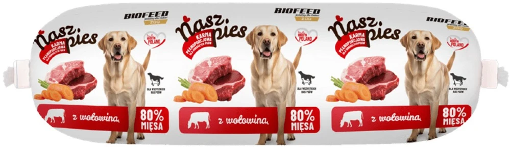 Euphoria BIOFEED Nasz šunims Baton su jautiena – šlapias pašaras šunims – 1000 g