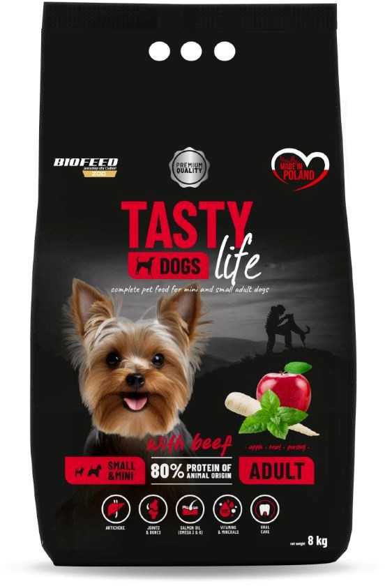 BIOFEED Tasty Life Adult Small jautiena - sausas šunų maistas - 8kg