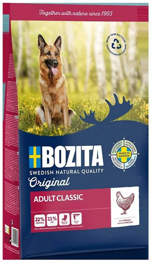 Šunų Maistas - Bozita Suaugusiųjų Klasikinis Vištienos 12kg