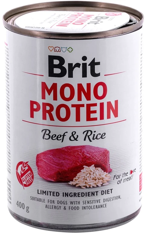 BRIT CARE Mono Protein jautiena f&ryžiai 400g